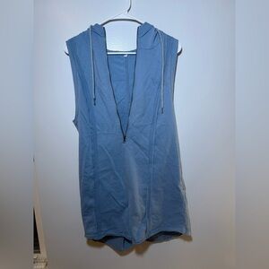 Stylish Blue Sleeveless Romper